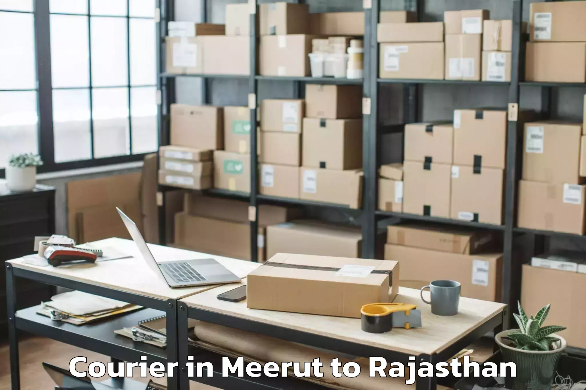 Reliable Meerut to Bamanwas Courier